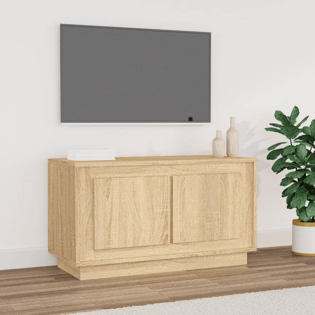 Vetonek Mueble para TV madera contrachapada roble Sonoma 80x35x45 cm