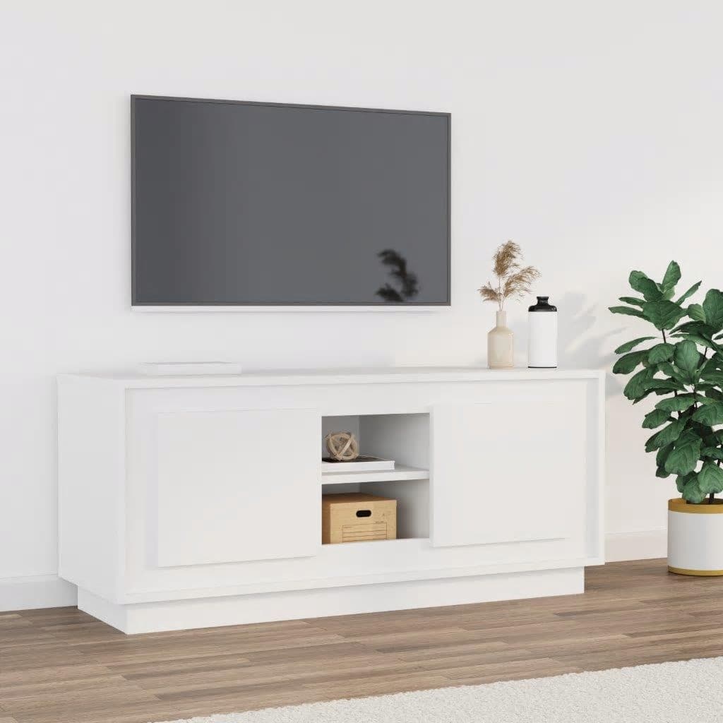 Vetonek Mueble para TV madera contrachapada negro 102x35x45 cm