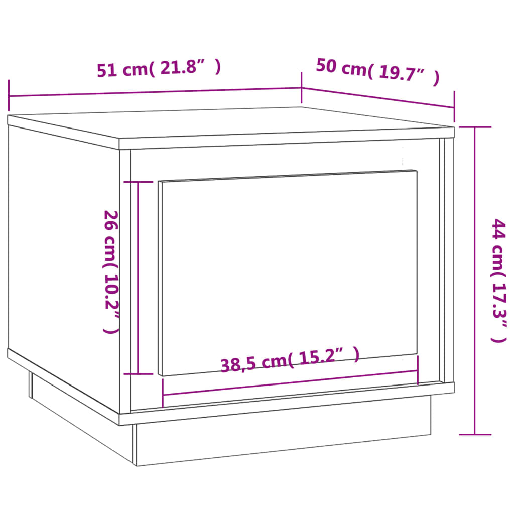 SONOMA WOOD CENTER TABLE 51X50X44 CM