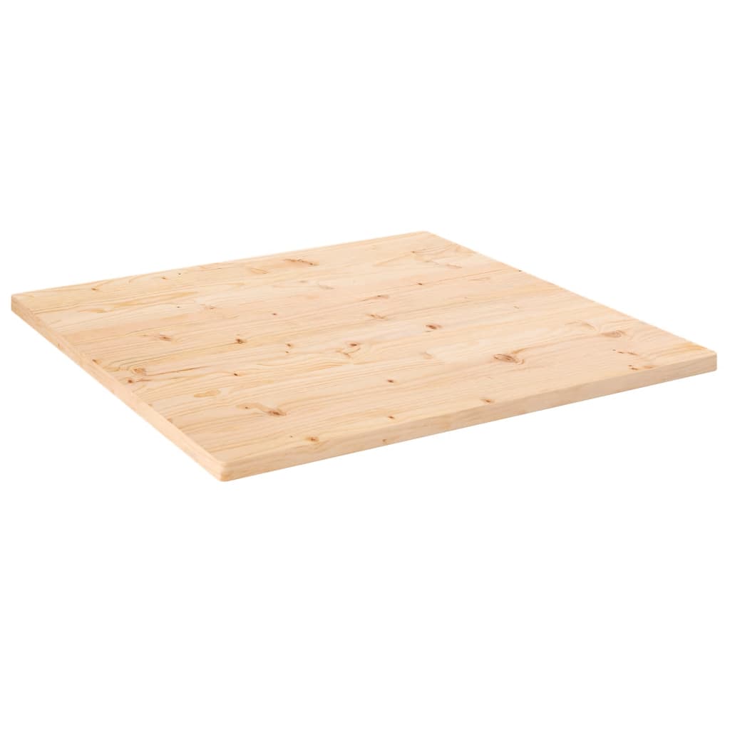 Vetonek Tablero de mesa cuadrado madera maciza de pino 70x70x2,5 cm