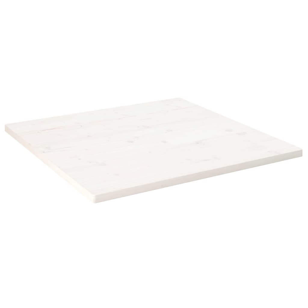 Vetonek Tablero de mesa cuadrado madera maciza pino blanco 80x80x2,5 cm