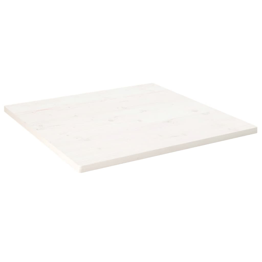 Tablero de mesa cuadrado madera maciza pino blanco 90x90x2,5 cm