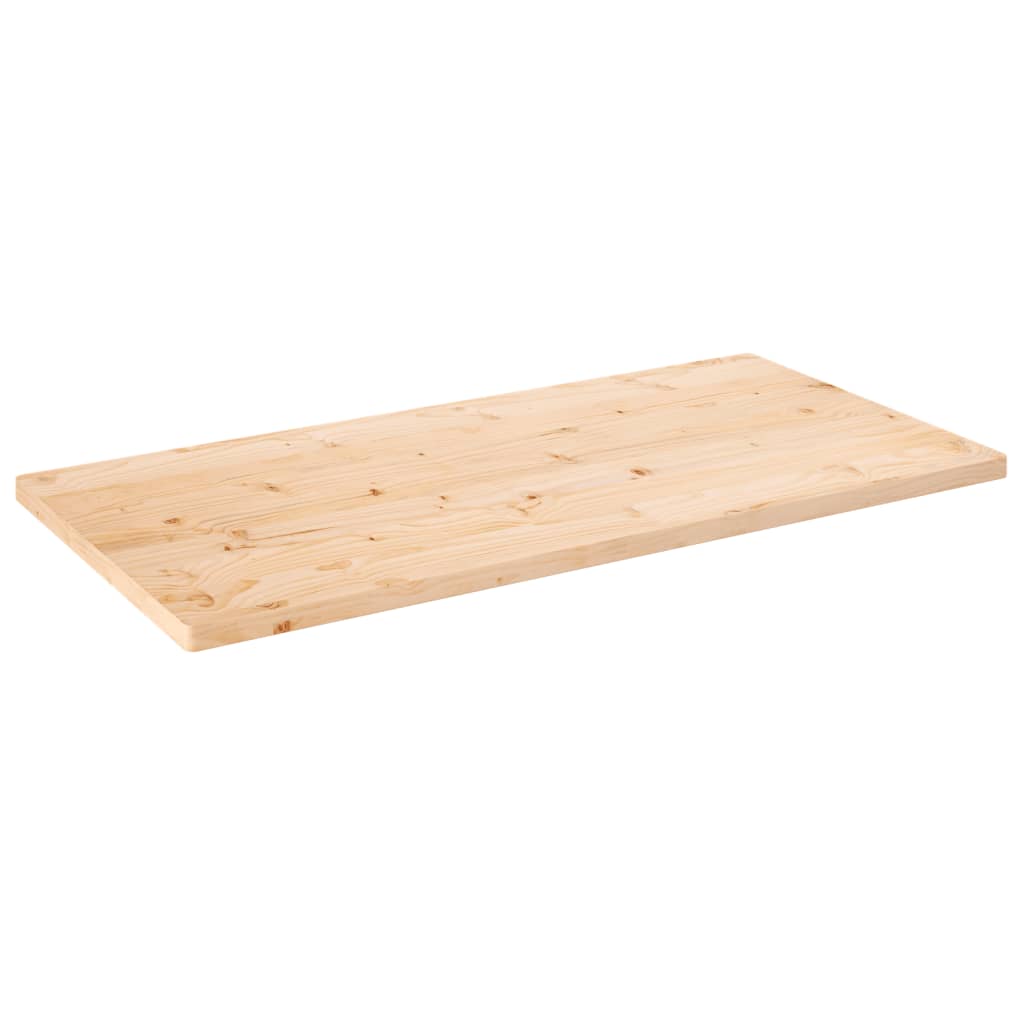 Vetonek Tablero de mesa rectangular madera maciza de pino 100x50x2,5 cm