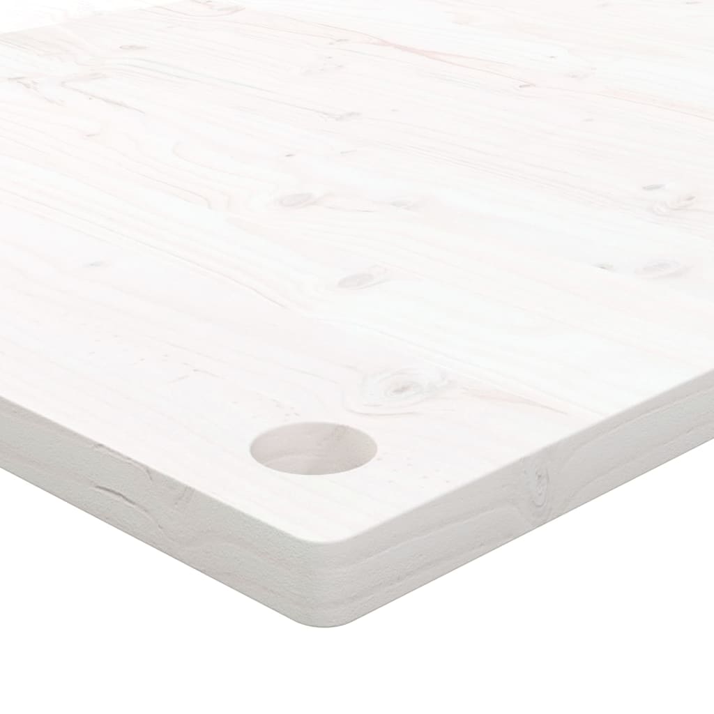 Tablero de escritorio madera maciza pino blanco 100x50x2,5 cm - Vetonek