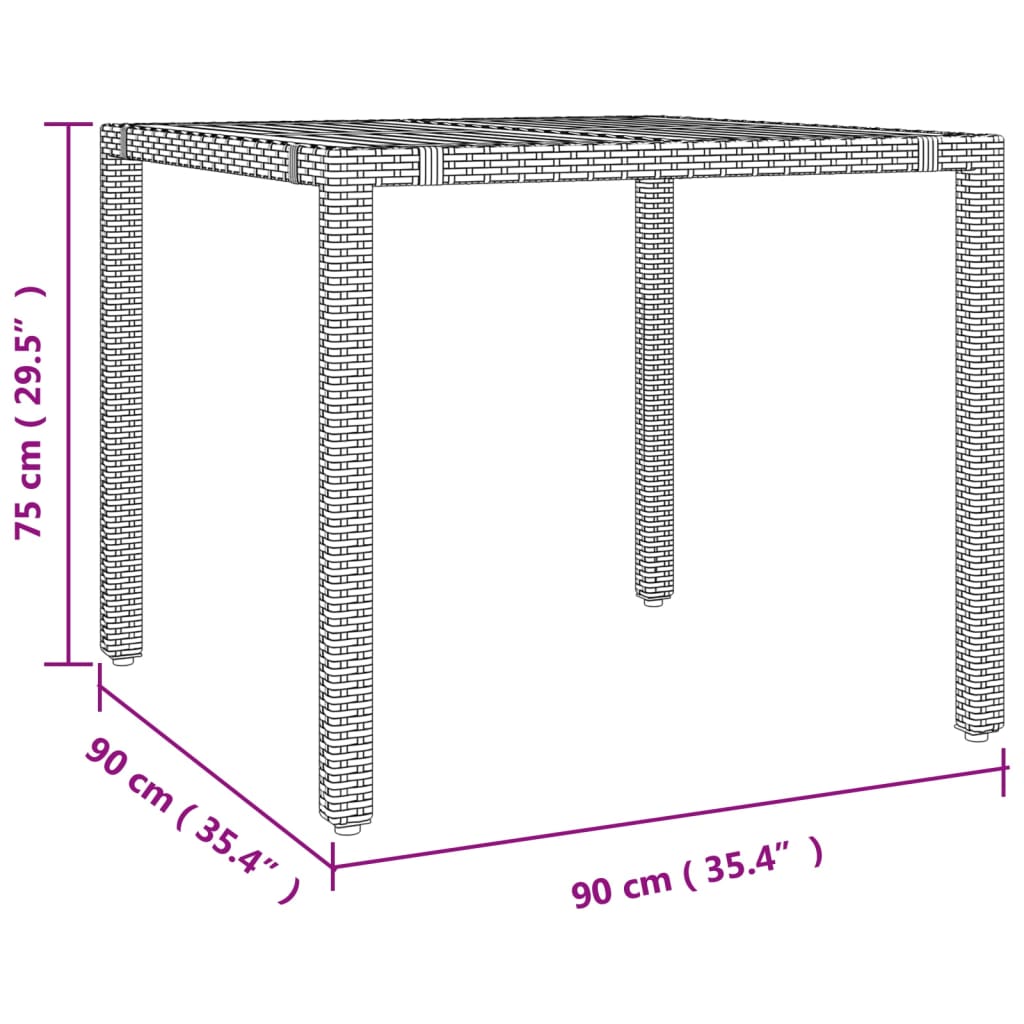 Set comedor de jardín 5 piezas con cojines ratán sintético gris vidaXL