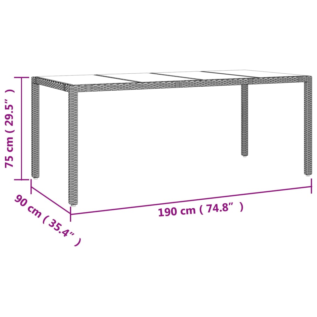 Set comedor de jardín 7 pzas con cojines ratán sintético beige vidaXL