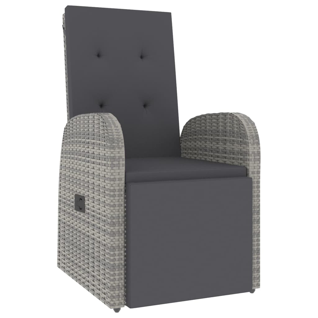 Juego muebles jardín 2 pzas madera acacia ratán sintético gris vidaXL