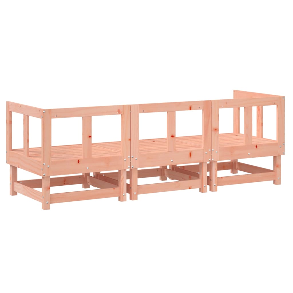 Conjunto de móveis de jardim 3 PCs de madeira maciça Douglas FIR