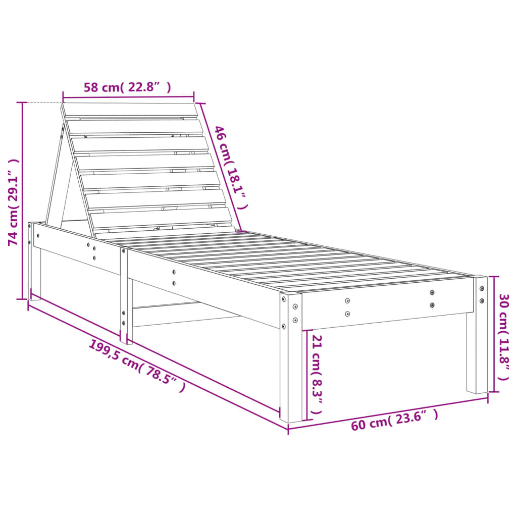 Pine Sound Wooden Loom 199.5x60x74 cm