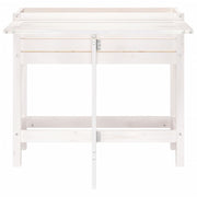 Floreira com tampa dobrável em madeira maciça de pinho branco v8846 - Vetonek