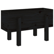 Vetonek Jardinera madera maciza de pino negro 62x30x38 cm