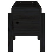 Jardinera madera maciza de pino negro 62x30x38 cm v9355 - Vetonek