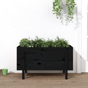 Lit de jardin surélevé en bois de pin noir massif 101x50x57 cm v9652 Vetonek