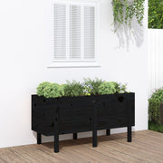 Lit de jardin surélevé en bois de pin noir massif 121x50x57 cm v9775 Vetonek