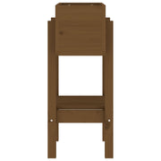Jardinera madera maciza de pino marrón miel 62x30x69 cm v9829 - Vetonek