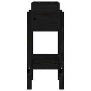 Jardinera madera maciza de pino negro 62x30x69 cm v9836 - Vetonek