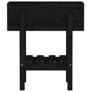 Jardinera madera maciza de pino negro 62x30x69 cm v9836 - Vetonek