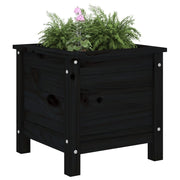 Jardinera madera maciza de pino negro 40x40x39 cm v9959 - Vetonek