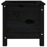 Jardinera madera maciza de pino negro 40x40x39 cm v9959 - Vetonek