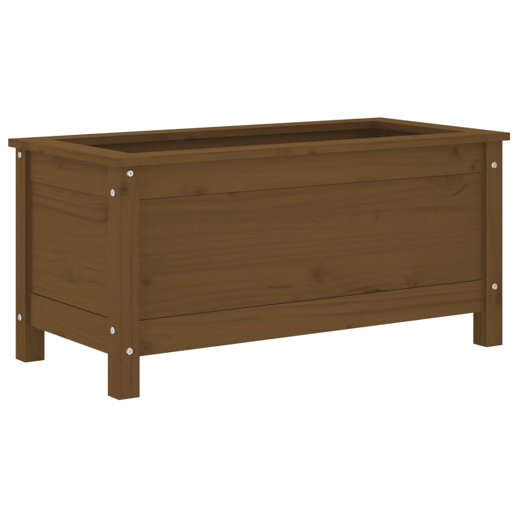 Vetonek Jardinera madera maciza de pino marrón miel 82,5x40x39 cm
