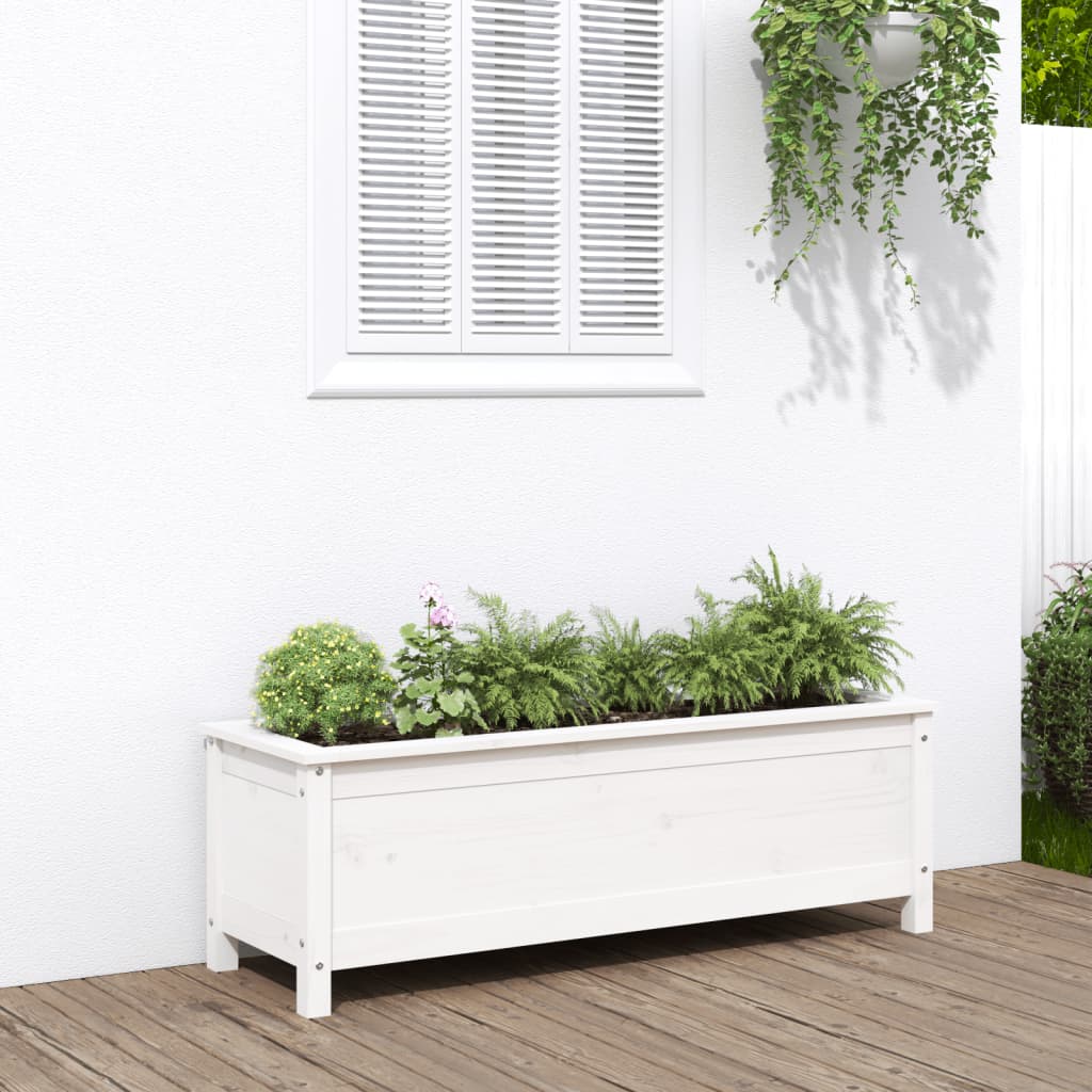 Lit de jardin surélevé en bois de pin blanc 119,5x40x39 cm v0047 Vetonek