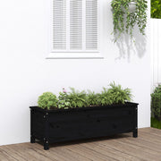 Lit de jardin surélevé en bois de pin noir 119,5x40x39 cm v0078 Vetonek