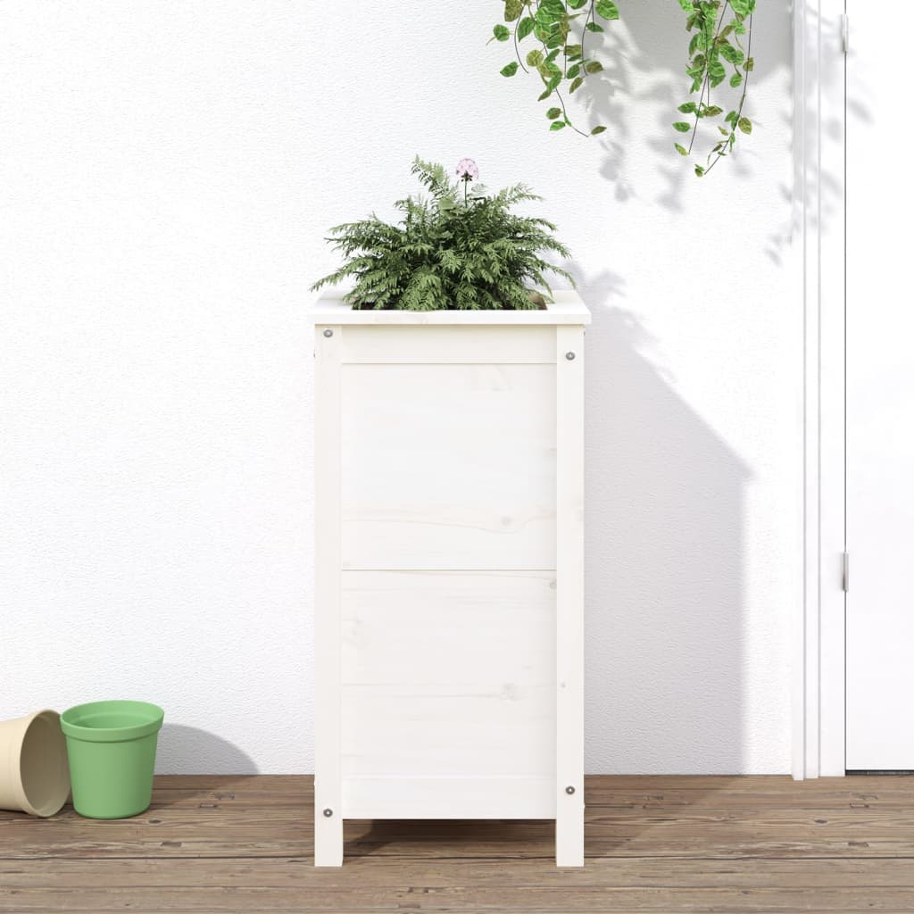 Jardinière en pin blanc massif 40x40x78 cm v0160 Vetonek