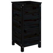Vetonek Jardinera madera maciza de pino negro 40x40x78 cm