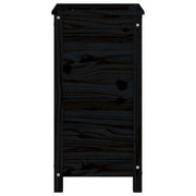 Jardinera madera maciza de pino negro 40x40x78 cm v0191 - Vetonek