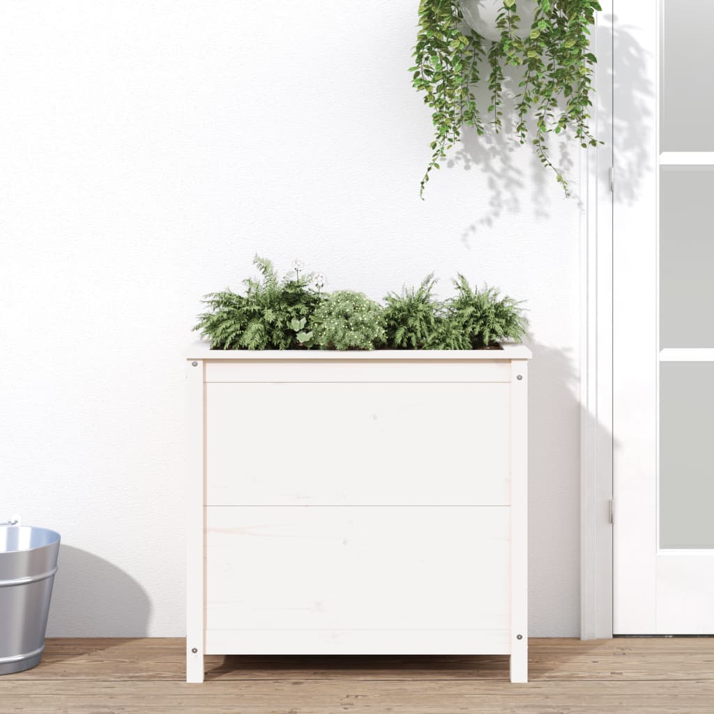 Jardinière en bois de pin blanc massif 82,5x40x78 cm v0221 Vetonek