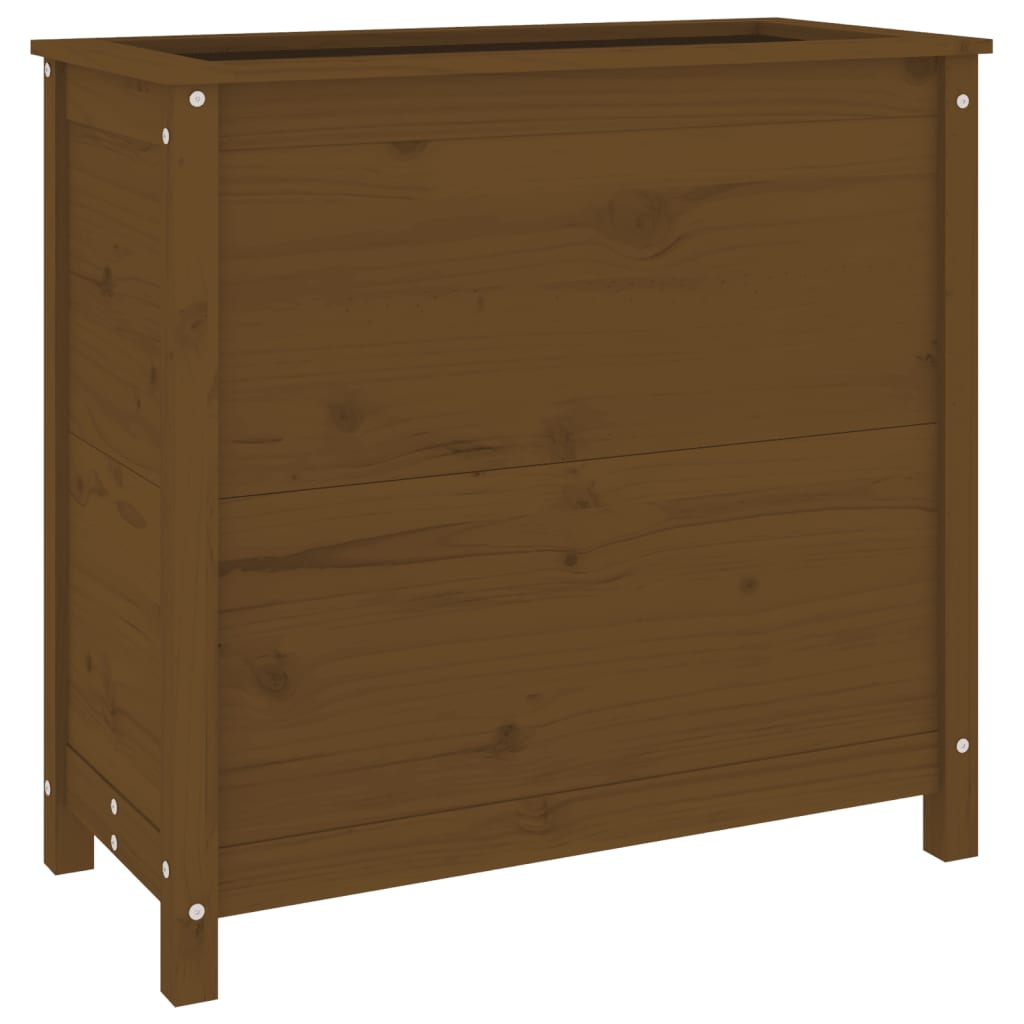 Vetonek Jardinera madera maciza de pino marrón miel 82,5x40x78 cm