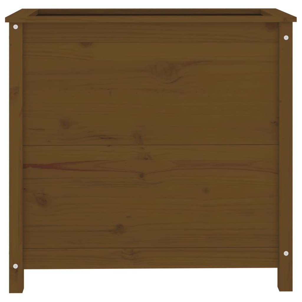 Jardinera madera maciza de pino marrón miel 82,5x40x78 cm v0245 - Vetonek