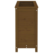 Jardinera madera maciza de pino marrón miel 82,5x40x78 cm v0245 - Vetonek