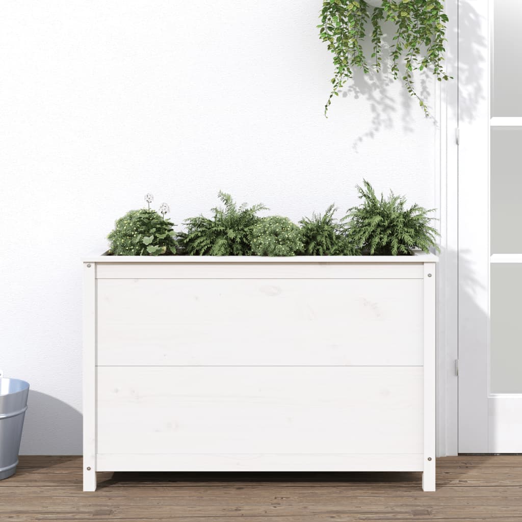 Lit de jardin surélevé en bois de pin blanc 119,5x40x78 cm v0283 Vetonek