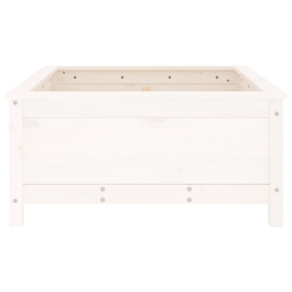 Jardinière en pin blanc massif 82,5x82,5x39 cm v0344 - Vetonek