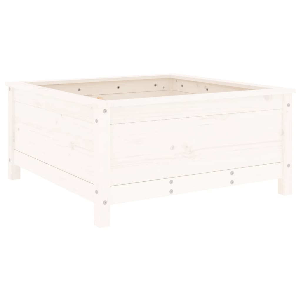 Jardinière en pin blanc massif 82,5x82,5x39 cm v0344 - Vetonek