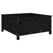 Vetonek Jardinera madera maciza de pino negro 82,5x82,5x39 cm
