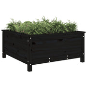 Jardinera madera maciza de pino negro 82,5x82,5x39 cm v0375 - Vetonek