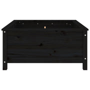 Jardinera madera maciza de pino negro 82,5x82,5x39 cm v0375 - Vetonek