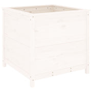 Vetonek Jardinière en bois de pin blanc massif 82,5x82,5x78 cm
