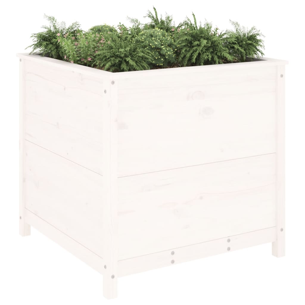 Jardinière en pin blanc massif 82,5x82,5x78 cm - Vetonek