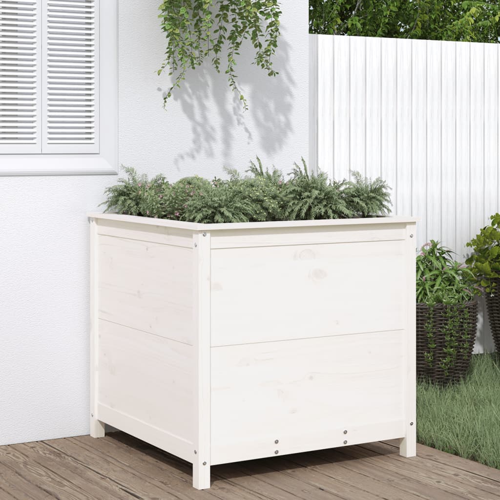 Jardinière en bois de pin blanc massif 82,5x82,5x78 cm v0405 Vetonek