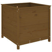 Vetonek Jardinera madera maciza de pino marrón miel 82,5x82,5x78 cm