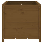 Jardinera madera maciza de pino marrón miel 82,5x82,5x78 cm v0429 - Vetonek