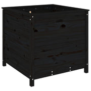 Vetonek Jardinera madera maciza de pino negro 82,5x82,5x78 cm