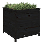 Jardinera madera maciza de pino negro 82,5x82,5x78 cm v0436 - Vetonek