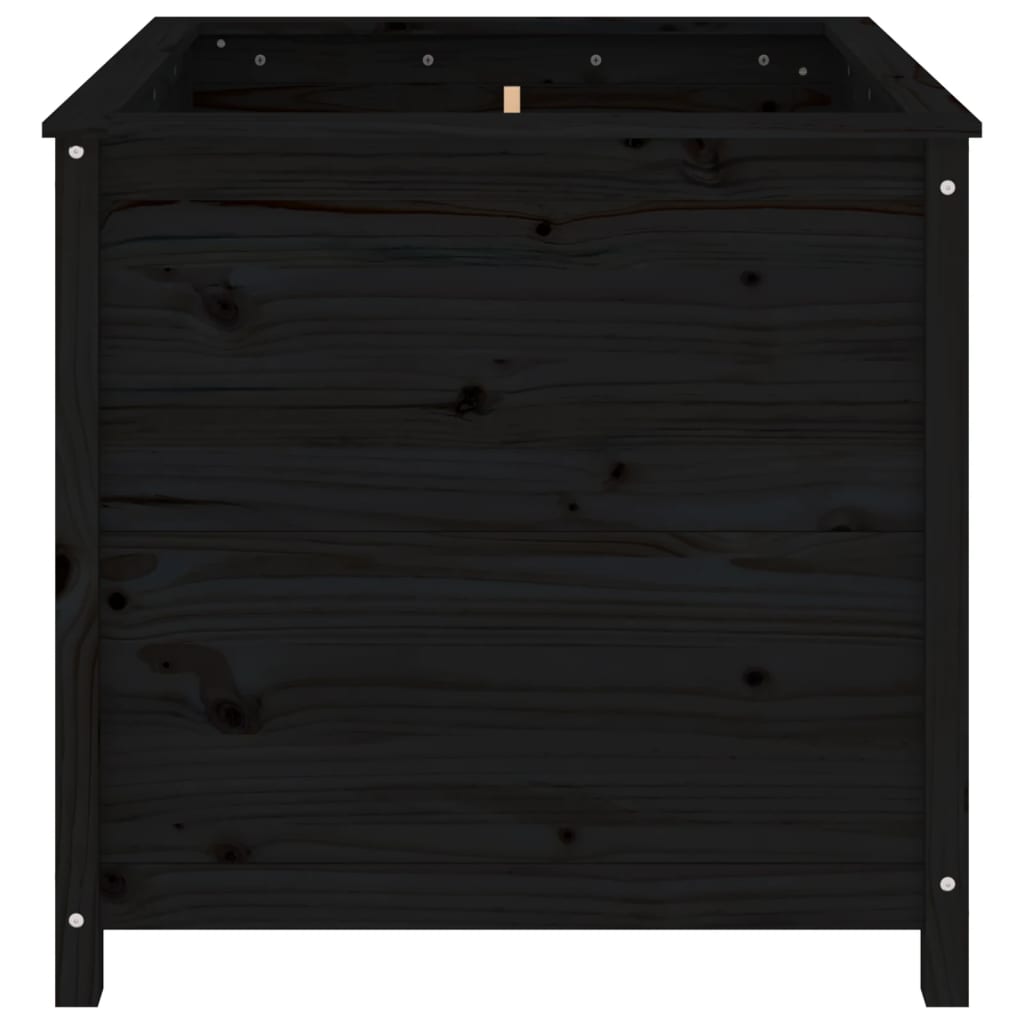 Jardinera madera maciza de pino negro 82,5x82,5x78 cm v0436 - Vetonek