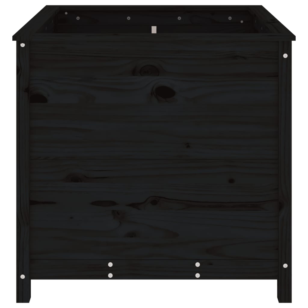 Jardinera madera maciza de pino negro 82,5x82,5x78 cm v0436 - Vetonek