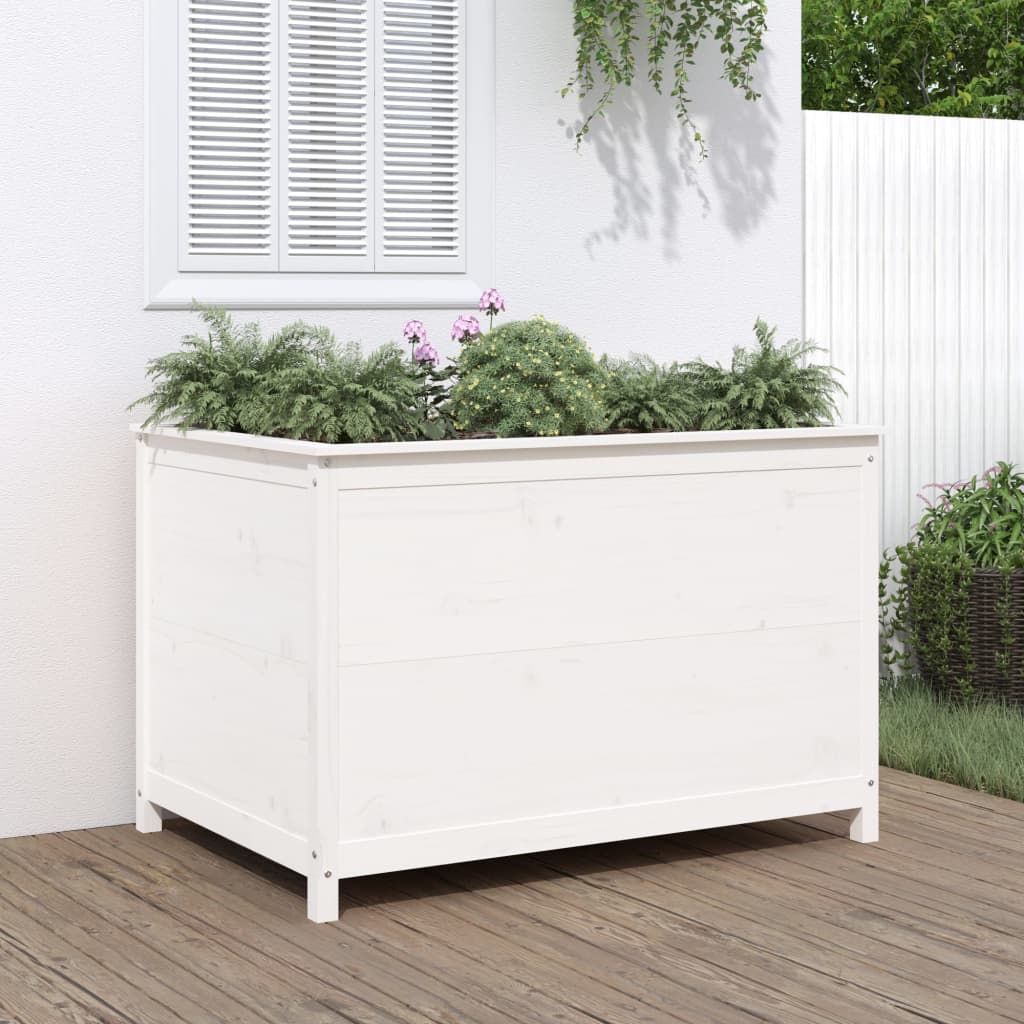 Lit de jardin surélevé en bois de pin blanc 119,5x82,5x78cm v0467 Vetonek