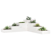 Jardinière 4 niveaux bois de pin blanc massif 106x104,5x36 cm v0580 Vetonek
